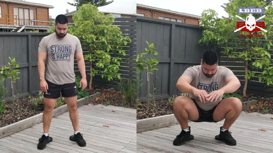 Heels Elevated Bodyweight Squat For Big Legs Without Weights